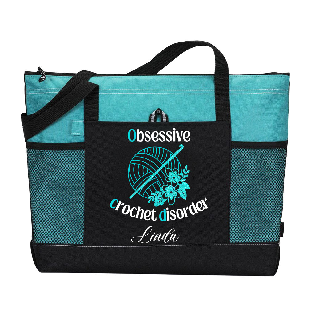 Personalized Obsessive Crochet Disorder Knitting Tote Bag Supler Store
