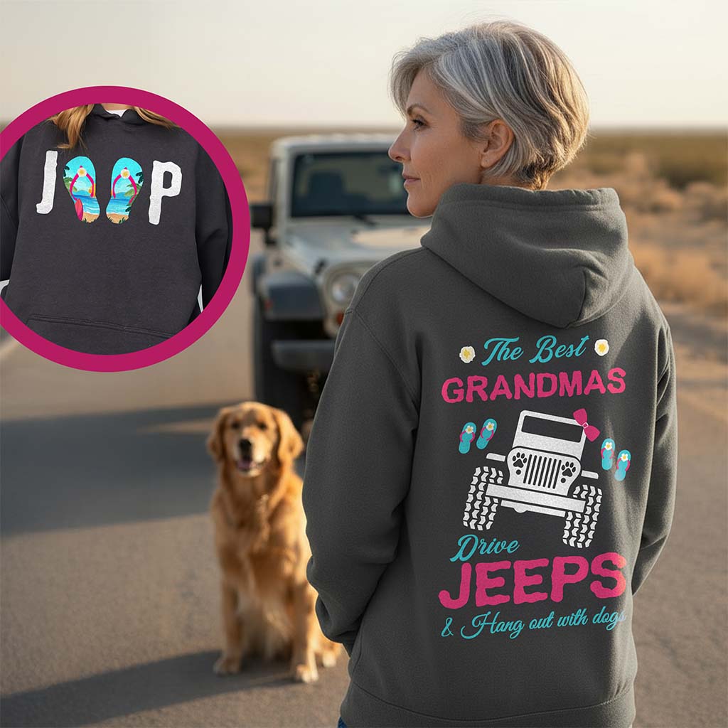 The Best Grandmas Drive Jeeps Dog Lovers Beach T-Shirt Hoodie Supler Store