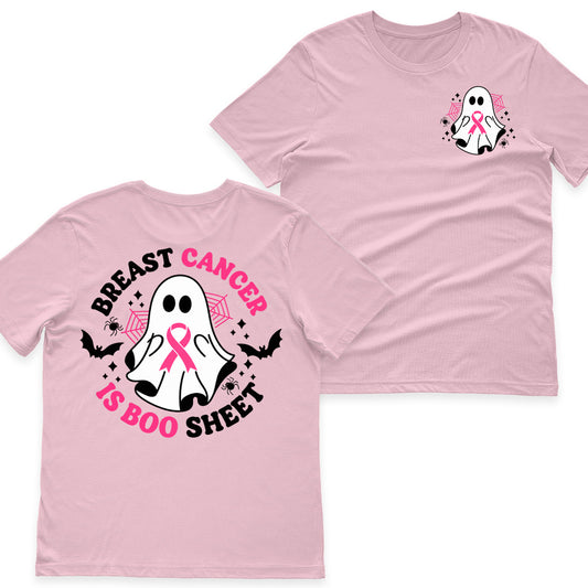 Halloween Breast Cancer Awareness Boo Sheet Shirt