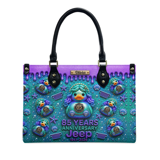 Jeep 85th Anniversary Mermaid Duck Personalized Leather Handbag