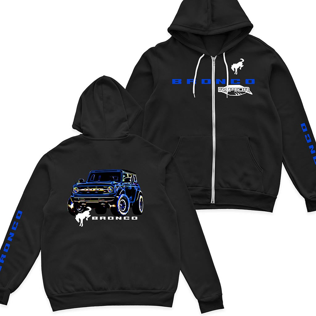 Bronco Raptor Neon 4x4 Zip Hoodie Supler Store