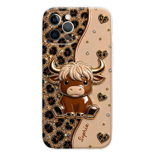 Cute Highland Cow Personalized Phone Case