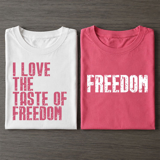 Taste Of Freedom Funny Fourth Of July Couples Shirt