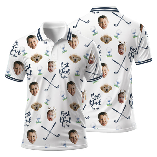 Best Dad By Par Golf Personalized Polo Shirt
