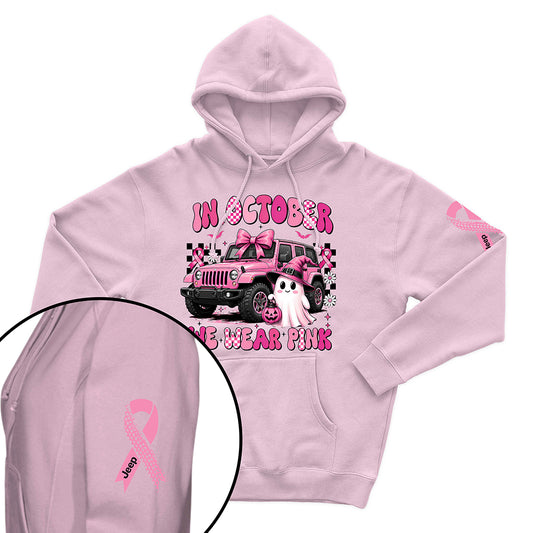 Jeep In October We Wear Pink Breast Cancer Awareness Shirt