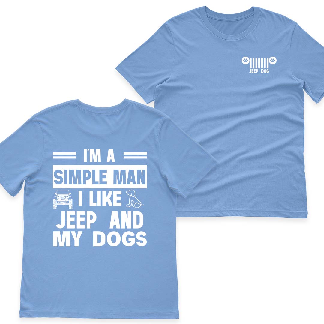 Jeep And Dogs I'm A Simple Man Men's T-Shirt Hoodie Supler Store
