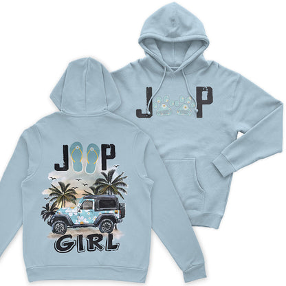 Jeep Dog Paws Beach Girl T-Shirt Hoodie Supler Store