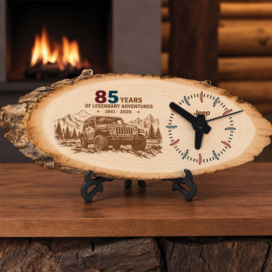 Jeep 85th Anniversary Commemorative Wooden Clock