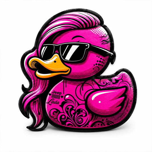 Jeep Girl Tattoo Duck Personalized Pillow
