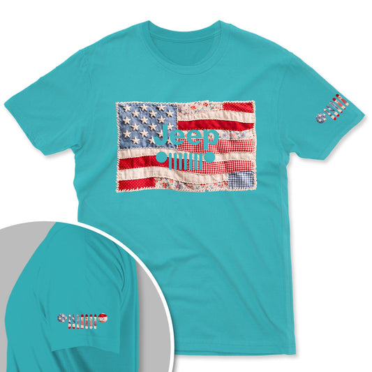 Jeep Patriotic American Flag Shirt