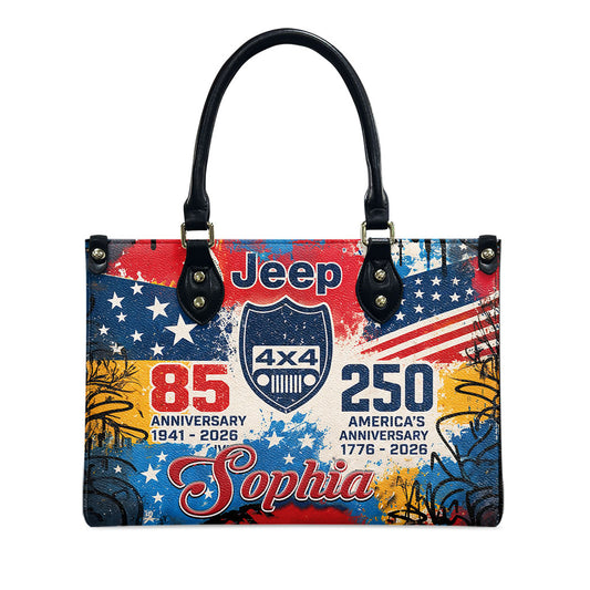 Jeep 85th Anniversary & US 250th Anniversary Personalized Leather Handbag