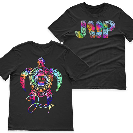 Jeep Beach Turtle Tie Dye Shirt
