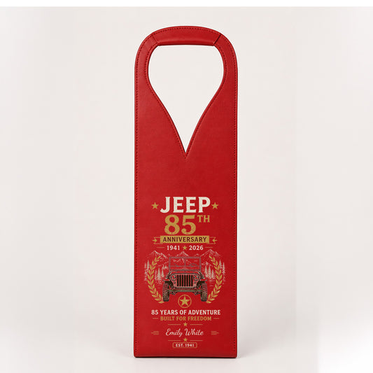 Jeep 85th Anniversary Personalized Leather Wine Bag