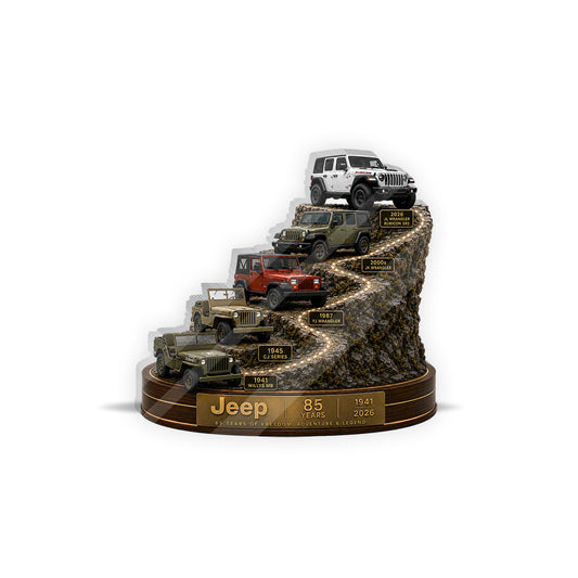 Jeep 85th Anniversary Evolution Commemorative Acrylic Plaque