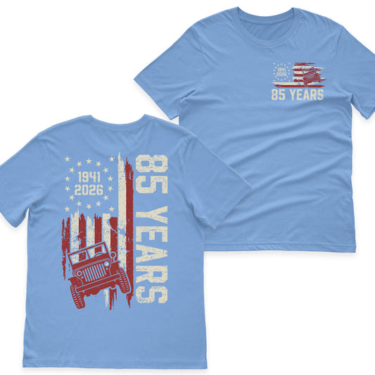 Jeep 85 Years Retro US  Flag Shirt
