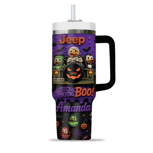 Halloween Jeep Duck Duck Boo Personalized Tumbler