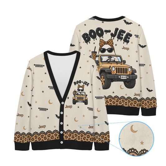 Halloween Jeep Boo Jee Leopard Cardigan
