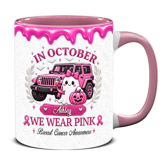 Breast Cancer Awareness Jeep Coffee Accent Mug