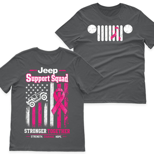 Breast Cancer Awareness Jeep Support Squad Shirt