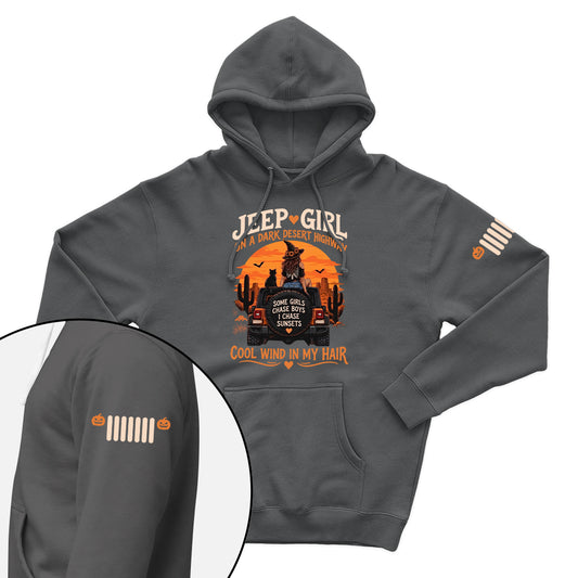 Halloween Jeep Girl On A Dark Desert Highway Shirt