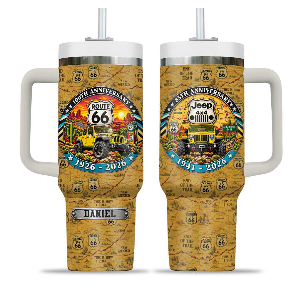 Jeep 85th Anniversary & Route 66 100th Anniversary Personalized Tumbler - 40-yellow.jpg