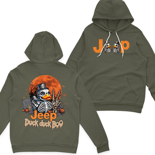 Halloween Jeep Skeleton Duck Shirt