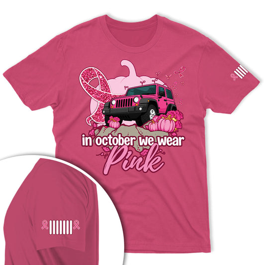Breast Cancer Awareness Jeep Pumpkin Shirt