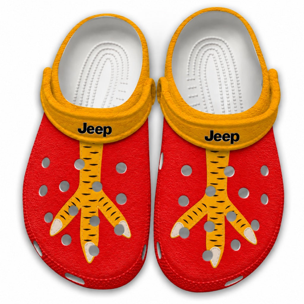Jeep Chicken Feet Clogs - Red