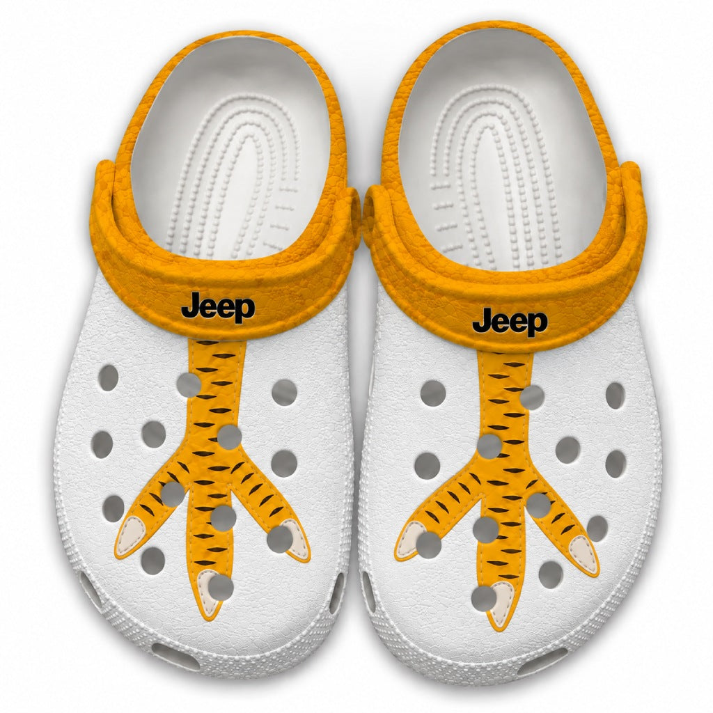 Jeep Chicken Feet Clogs - White