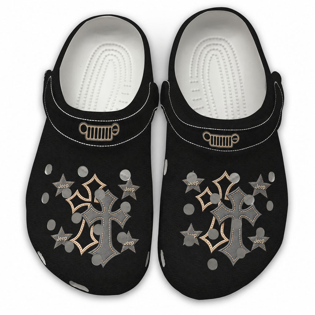 Jeep Christian Star Clogs - grey