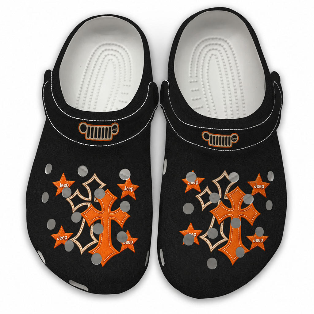 Jeep Christian Star Clogs - orange