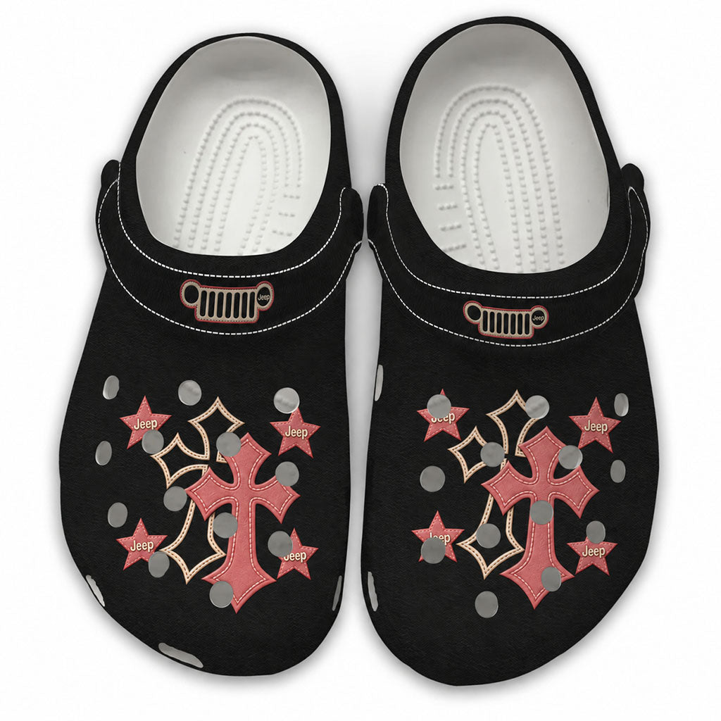 Jeep Christian Star Clogs - pink