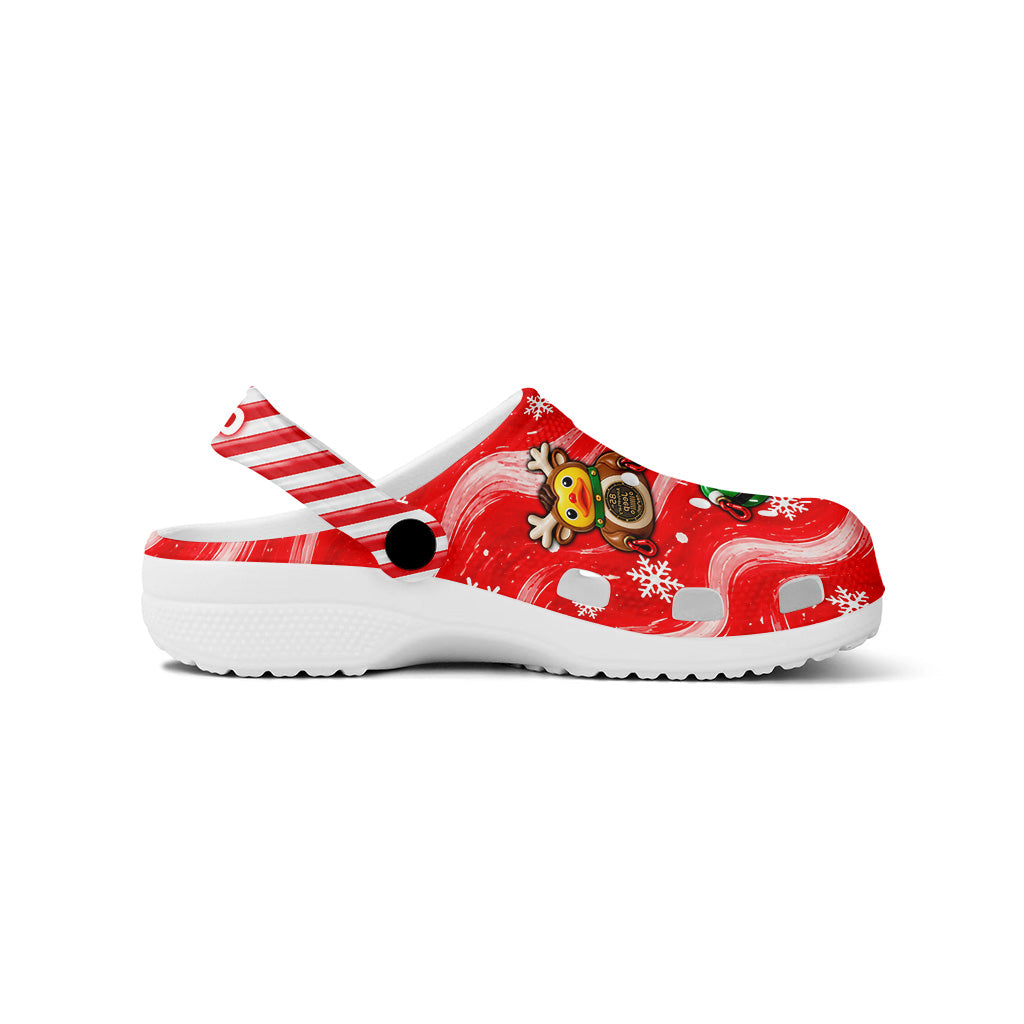 Jeep Christmas Duck Clogs - red 2
