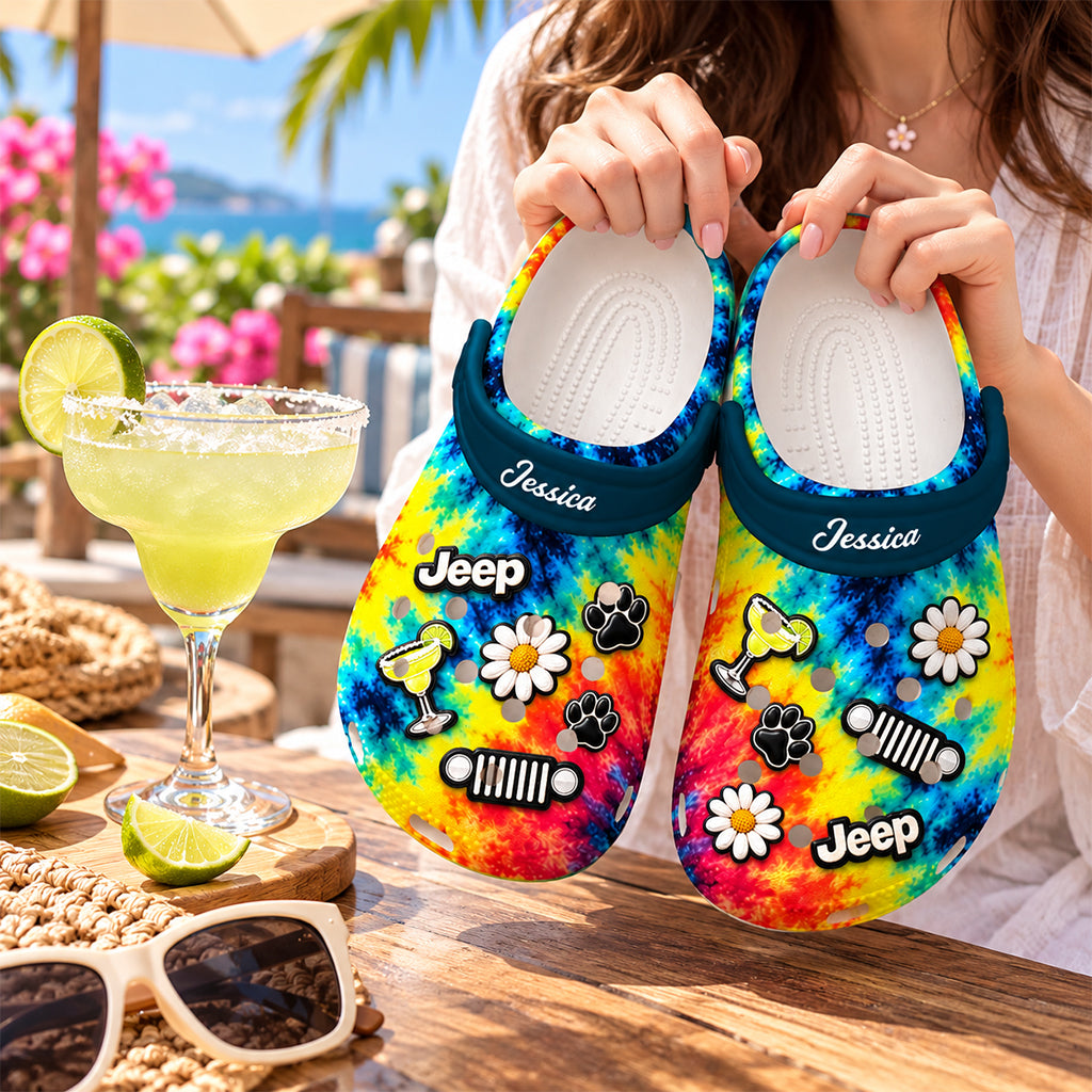 Jeep Girl Margarita Daisy Personalized Clogs - Ads