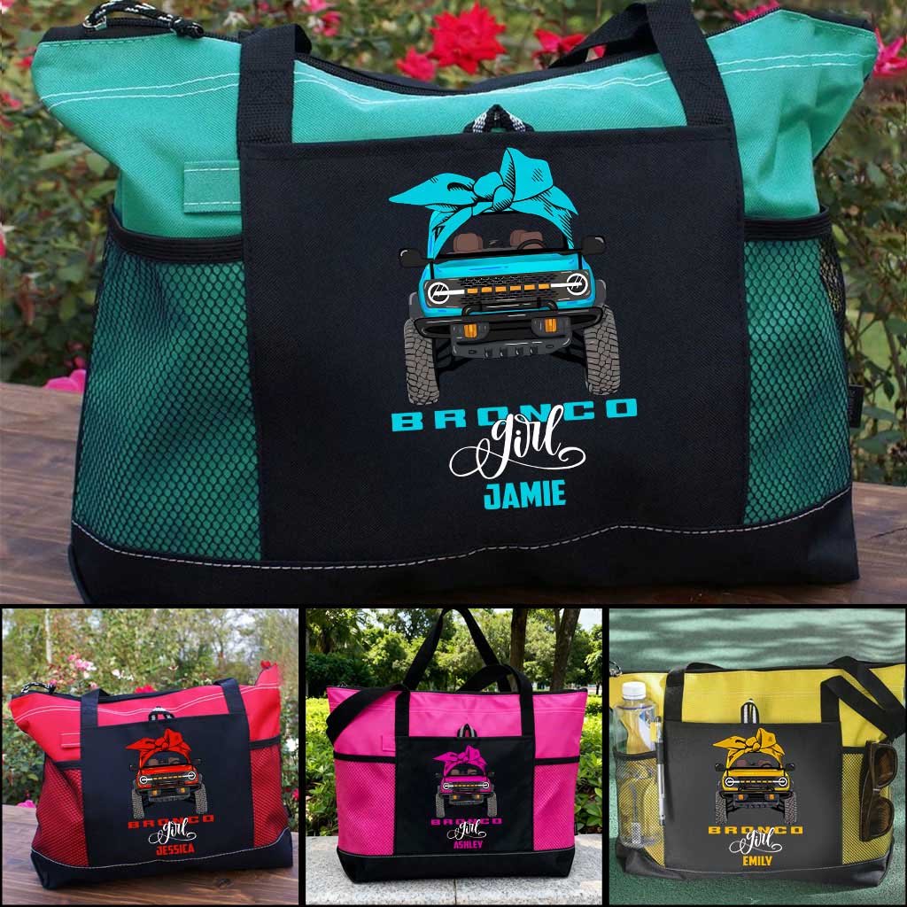 Personalized Bronco Girl Bow Tote Bag Supler Store