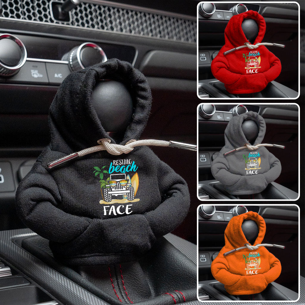 Jeep Resting Beach Face Shift Knob Hoodie Supler Store