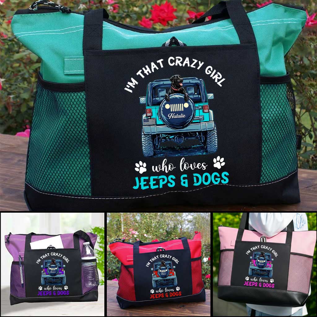 Personalized Jeeps And Dogs Girl Tote Bag Supler Store