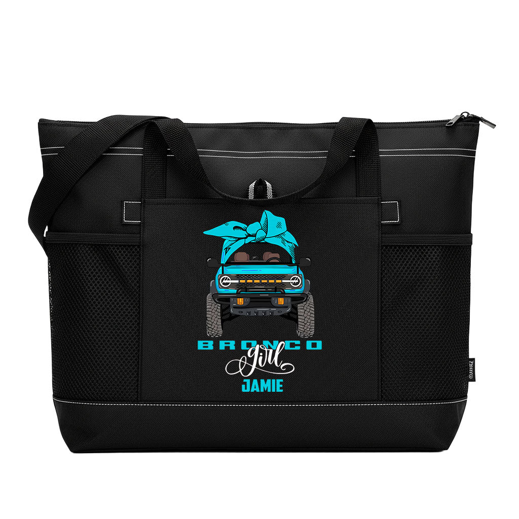Personalized Bronco Girl Bow Tote Bag Supler Store