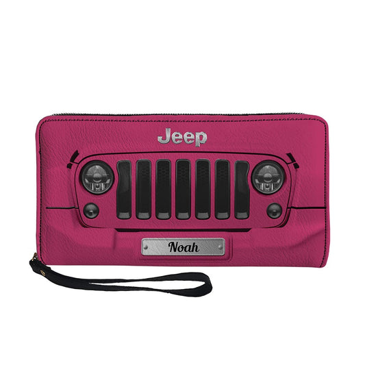 Personalized Jeep Grille Leather Long Wallet