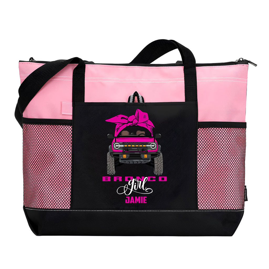Personalized Bronco Girl Bow Tote Bag Supler Store