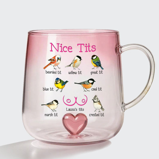 Personalized Gradient Glass Mug - Funny Coffee & Tea Cup Gifts For Wife, GF