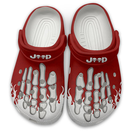 Halloween Jeep Skeleton Clogs