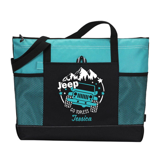 Personalized Jeep Girl Go Topless Tote Bag