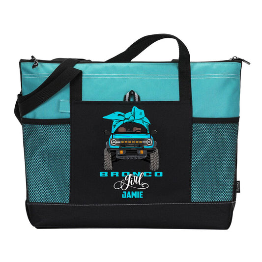 Personalized Bronco Girl Bow Tote Bag Supler Store