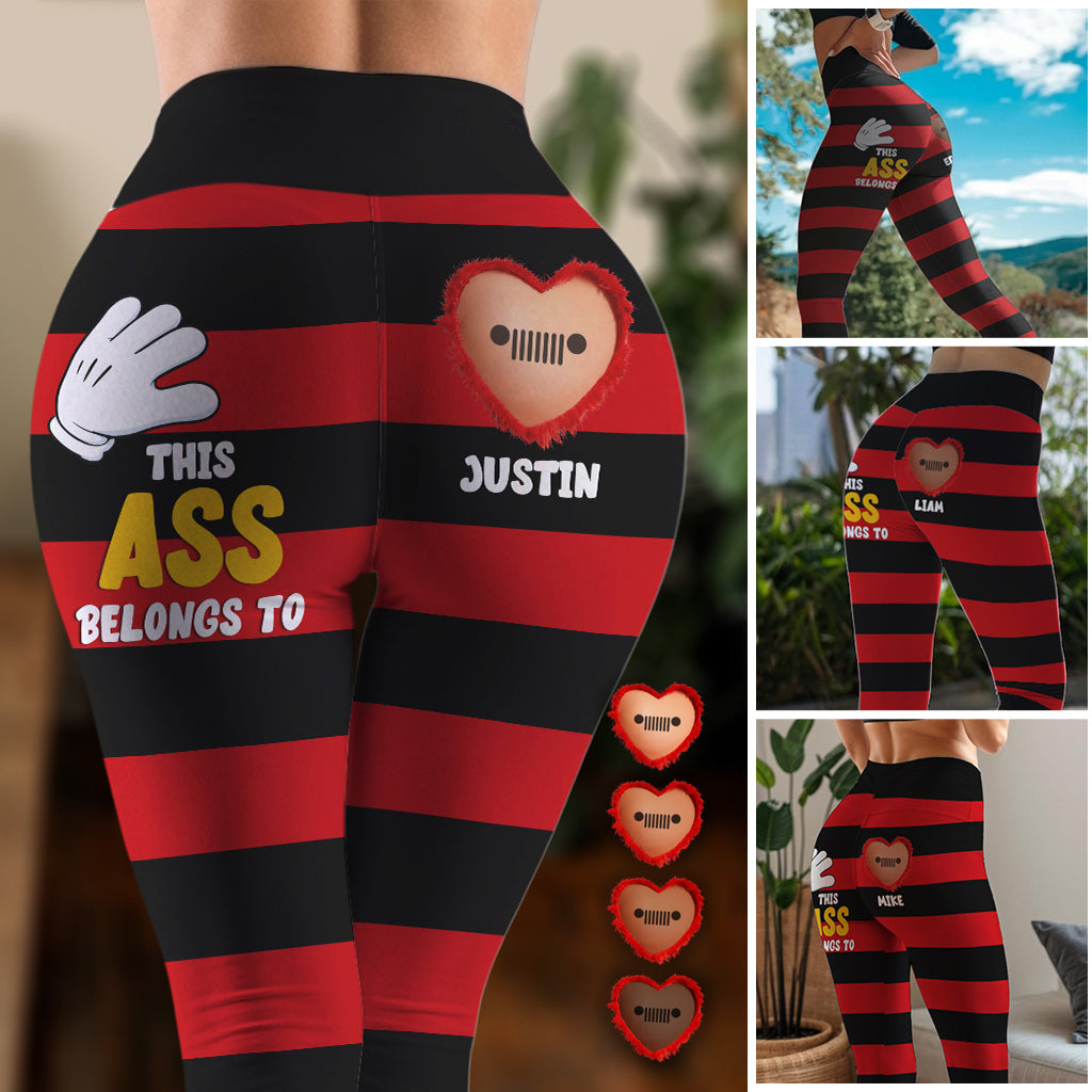 Personalized Jeep Girl This A$$ Belongs To Valentine Gifts Leggings