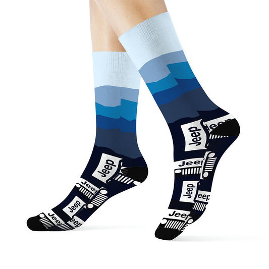Jeep Grille Navy Socks