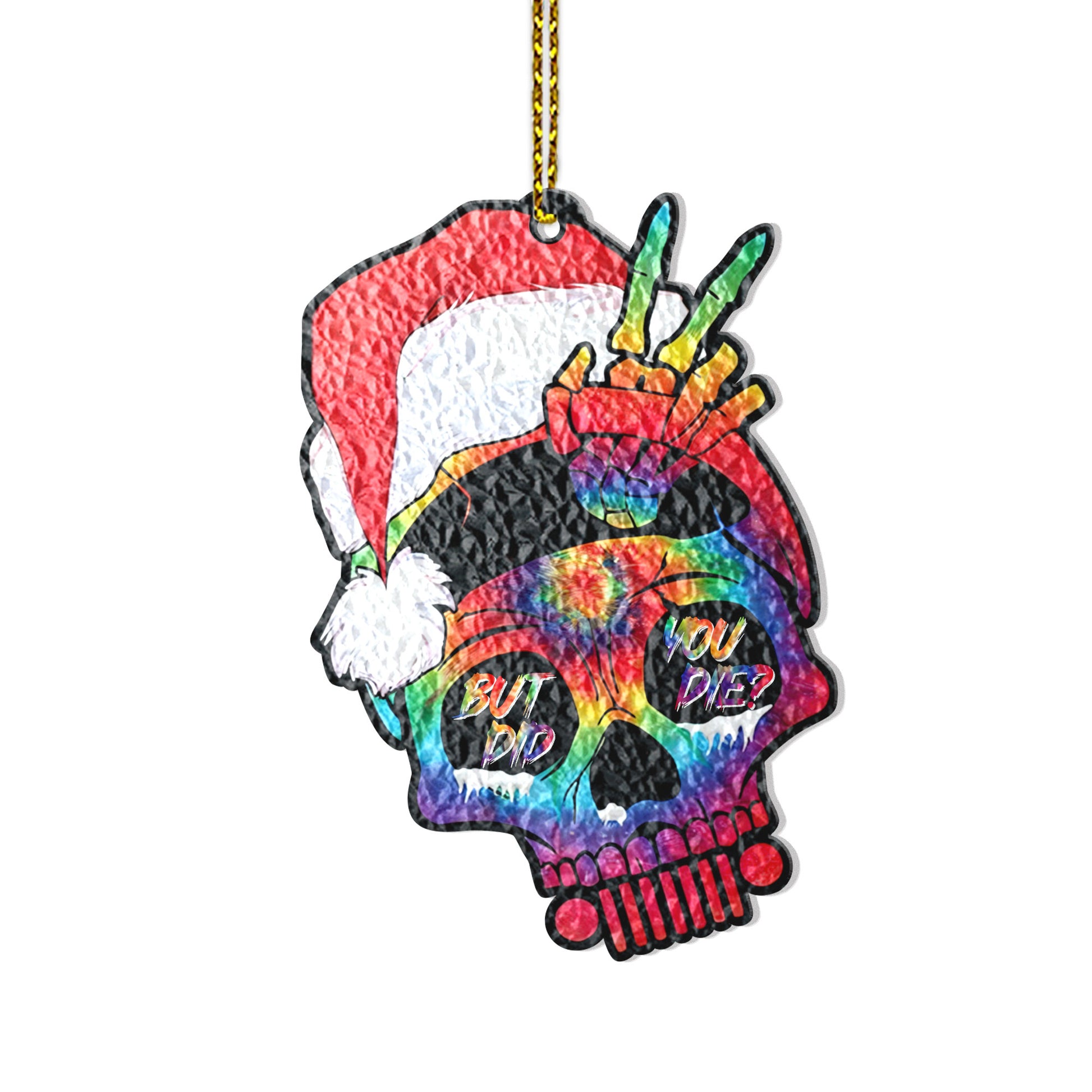 Jeep Skull Tie Die Wavy Acrylic Ornament Supler Store