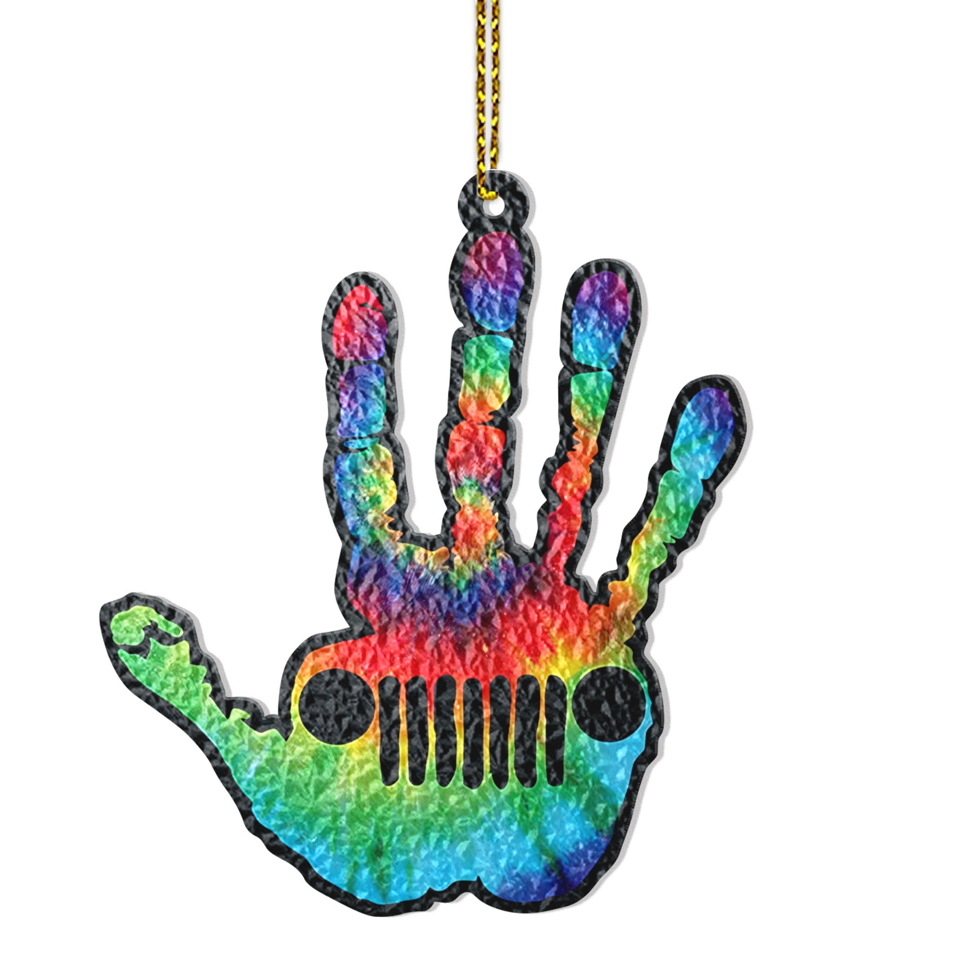 Jeep Skull Tie Die Wavy Acrylic Ornament Supler Store