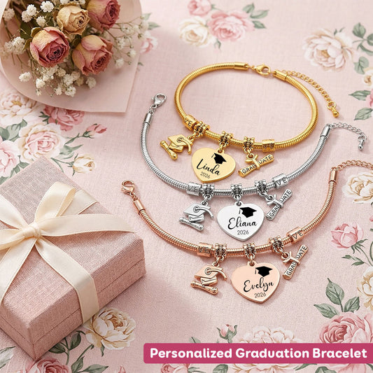 Personalized Custom Graduation Bracelet Class of 2026
