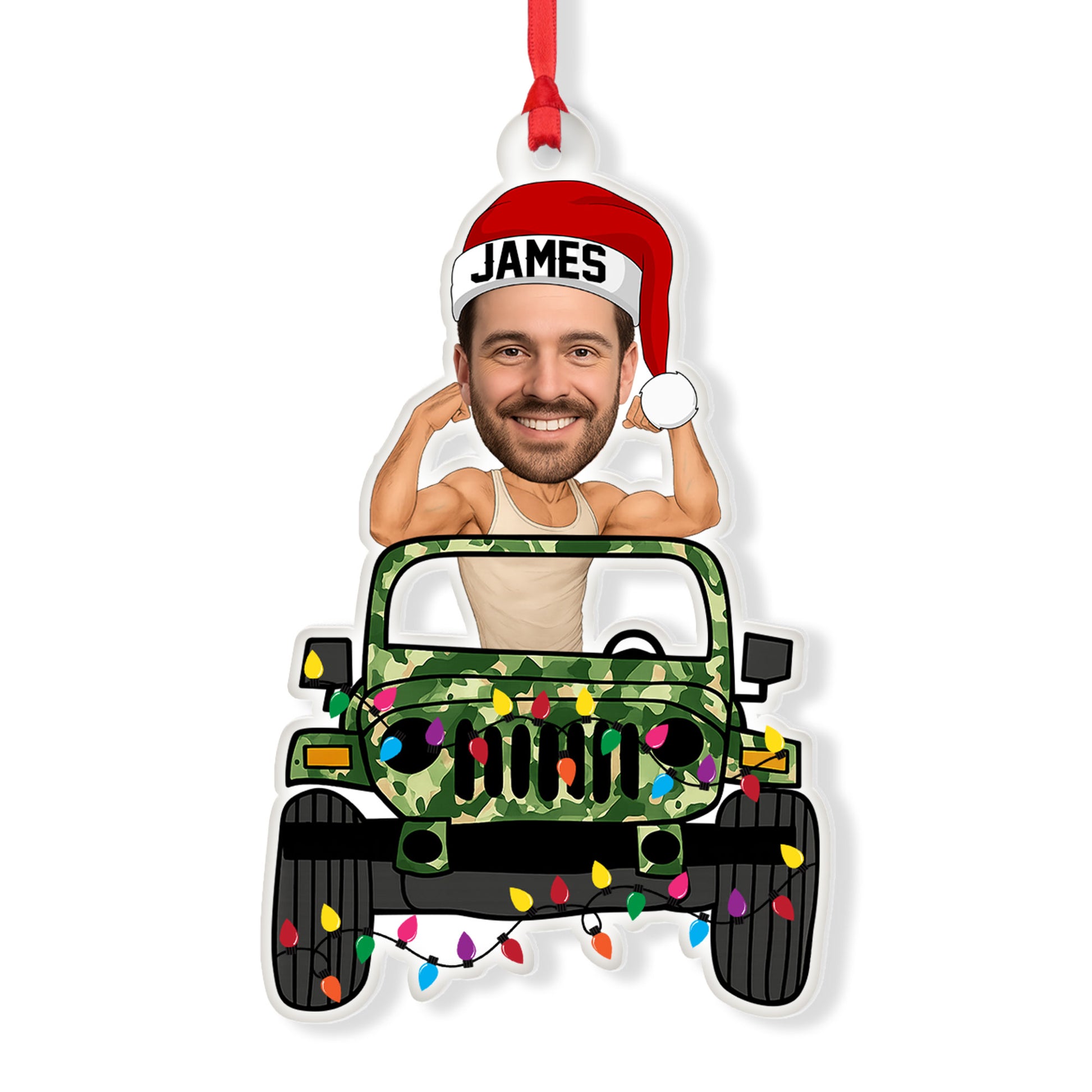 Personalized Jeep Funny Man Acrylic Christmas Ornament Gifts Supler Store